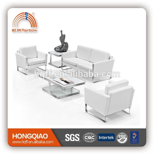 ステンレス鋼のframs-23白い色の革のソファ中国で-その他アンティーク家具問屋・仕入れ・卸・卸売り