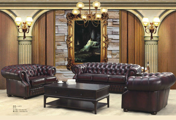 アメリカンスタイルの古典的な豪華さchesterfiel革のリビングルームのソファセットの家の家具-リビング用ソファ問屋・仕入れ・卸・卸売り