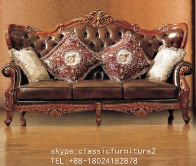ヨーロッパのハンドクラフト彫刻を施したソファ、 新古典派のソファ-リビング用ソファ問屋・仕入れ・卸・卸売り