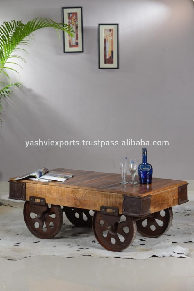 可動ヴィンテージのコーヒーテーブル- 2015-木製テーブル問屋・仕入れ・卸・卸売り