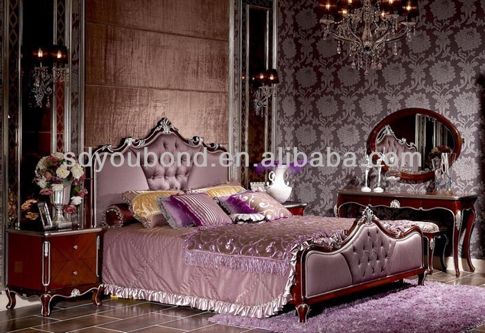 ラグジュアリーyb07イタリアのアンティークの木製の寝室の家具のベッド-ベッド問屋・仕入れ・卸・卸売り
