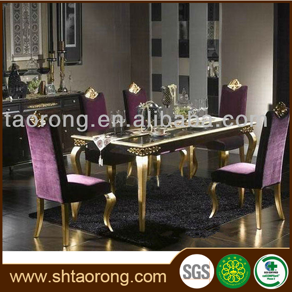 中国が作ったアンティークゴールドのテーブル家庭のダイニングルームの椅子-ダイニングルームセット問屋・仕入れ・卸・卸売り