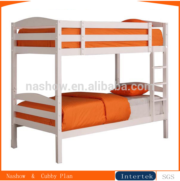 白色固体木製二段ベッド子供-ベッド問屋・仕入れ・卸・卸売り