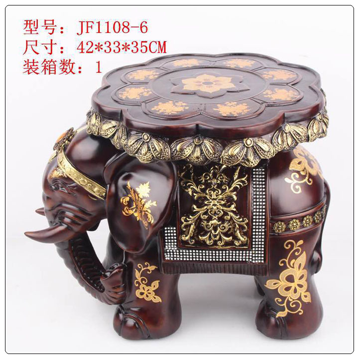 中国古典スタイル装飾デザイン強化樹脂象の像スツール-その他アンティーク家具問屋・仕入れ・卸・卸売り