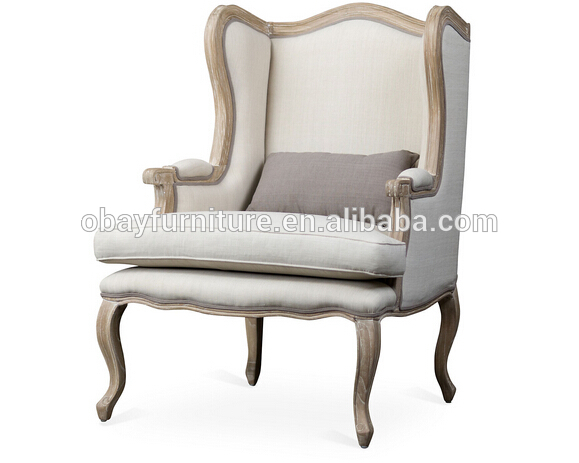 ヴィンテージフレンチスタイルのヴィンテージフランスのラウンド布張りチェア布張りのサイド/ビンテージ木製椅子/ヴィンテージ椅子のクッション-木製椅子問屋・仕入れ・卸・卸売り