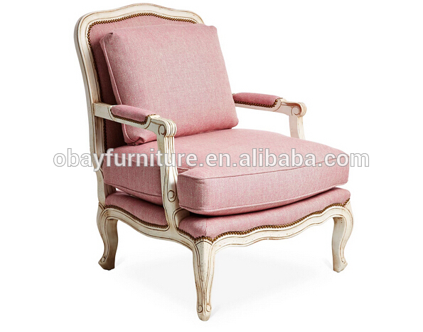 ヴィンテージフレンチスタイルのヴィンテージフランスのラウンド布張りチェア布張りのサイド/フランスの椅子/ベルジェールチェア-木製椅子問屋・仕入れ・卸・卸売り
