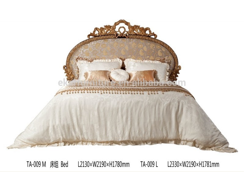 ラグジュアリーネオクラシックフレンチ白の木製ベッド-ベッド問屋・仕入れ・卸・卸売り
