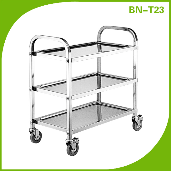 BN-T23食品servieステンレス鋼キッチントロリー付き3ティア-キッチン用家具問屋・仕入れ・卸・卸売り