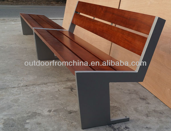 耐久性のある金属フレーム公園のベンチ/パティオのベンチ/無垢材付き木製ベンチシートパン-木製椅子問屋・仕入れ・卸・卸売り