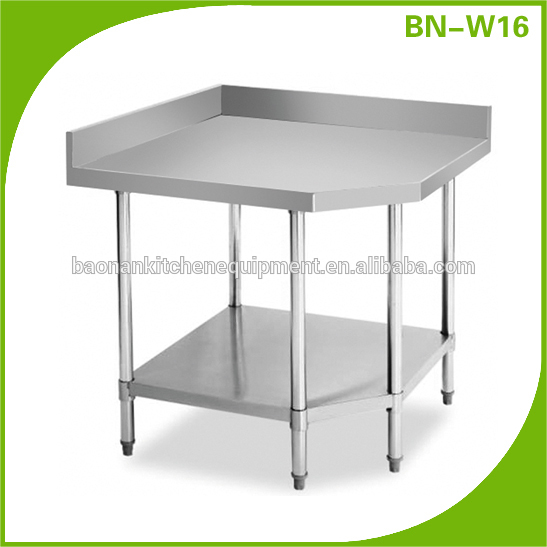 Cosbao商業ステンレス鋼コーナーキッチンワークテーブル(BN-16)-キッチン用家具問屋・仕入れ・卸・卸売り