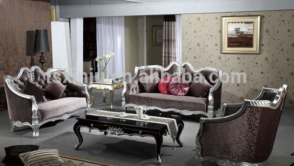 古典的な家庭用家具/のリビングルームのソファセット/銀箔ソファー、 テーブルで設定した/高品質のalibabaエクスプレスyb68ソファの家具-リビング用ソファ問屋・仕入れ・卸・卸売り