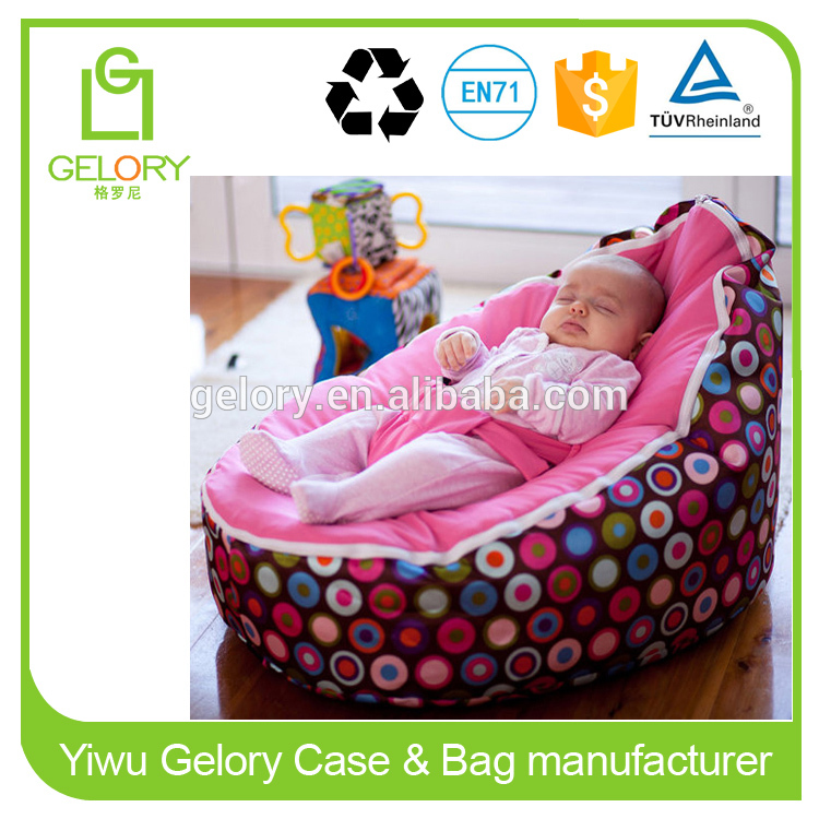 赤ちゃんの豆袋の椅子ソファカバー印刷されたマイクロファイバーキャンバス眠っている赤ちゃん豆袋のソファー-折り畳み椅子問屋・仕入れ・卸・卸売り