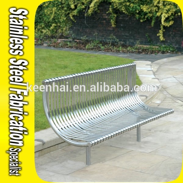 シンプルなデザインのためのステンレス鋼の金属の庭のベンチ-金属製椅子問屋・仕入れ・卸・卸売り