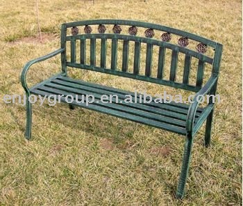 ガーデン パーク ベンチ木製鋳鉄脚-金属製椅子問屋・仕入れ・卸・卸売り