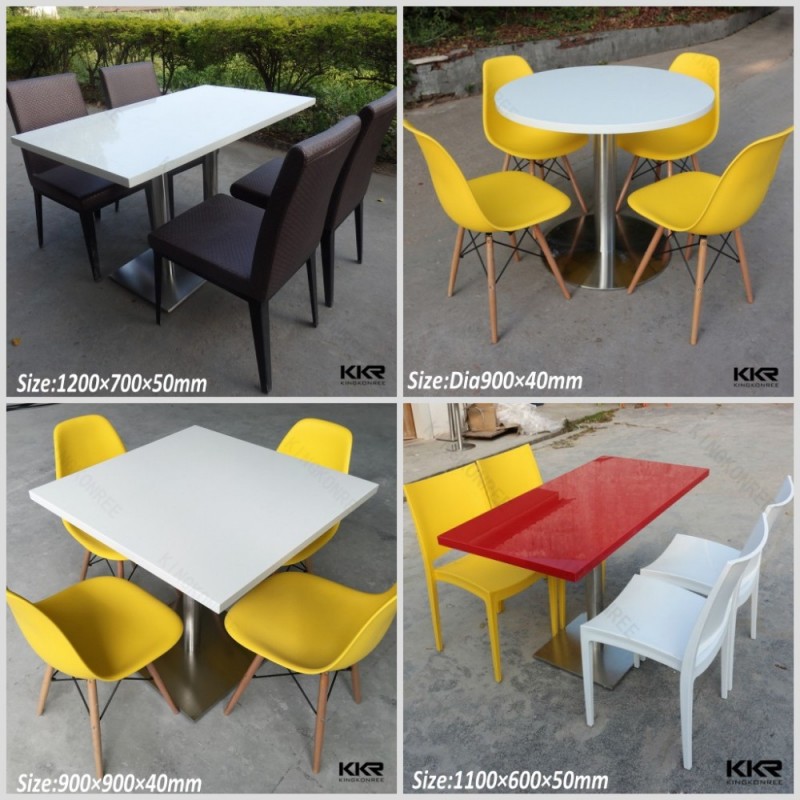 Kingkonreeレストランの椅子とテーブルデザイン、カスタマイズされた固体表面テーブル価格-食卓問屋・仕入れ・卸・卸売り
