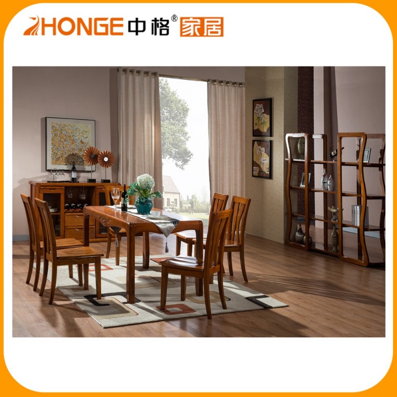 1N001木製ダイニングテーブルセット6椅子-ダイニングルームセット問屋・仕入れ・卸・卸売り