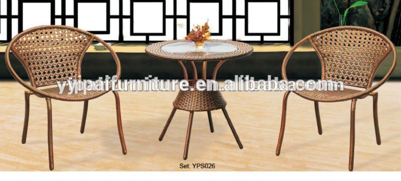 コーヒーダイニングカフェ籐テーブルと椅子セットレストランダイニング家具YPS026-籐/枝編み家具セット問屋・仕入れ・卸・卸売り