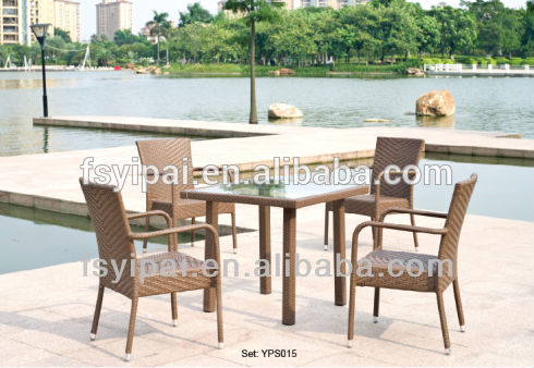 屋外パティオコーヒーyps015ダイニング籐家具のセット-籐/枝編み家具セット問屋・仕入れ・卸・卸売り