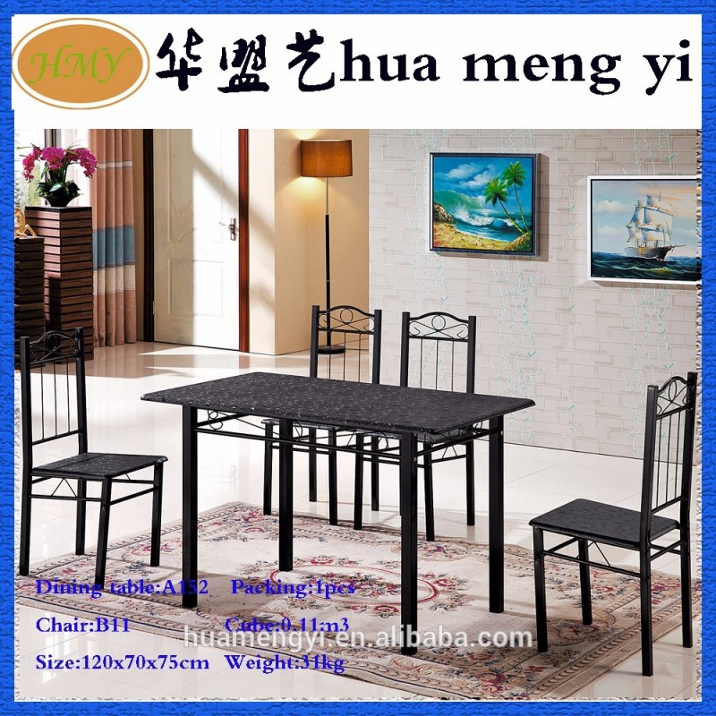 ホーム家具新しいスタイルpvc中国テーブルとchaies medernダイニングテーブルセット-金属製家具セット問屋・仕入れ・卸・卸売り