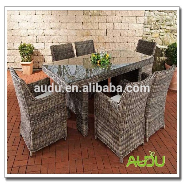 audu古典的なダイニングセット、 丸籐の古典的なダイニングセット-籐/枝編み家具セット問屋・仕入れ・卸・卸売り