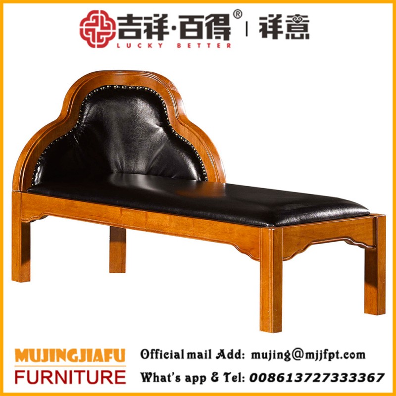 現代家の寝室の家具木製長椅子チェア付き革8196-木製椅子問屋・仕入れ・卸・卸売り