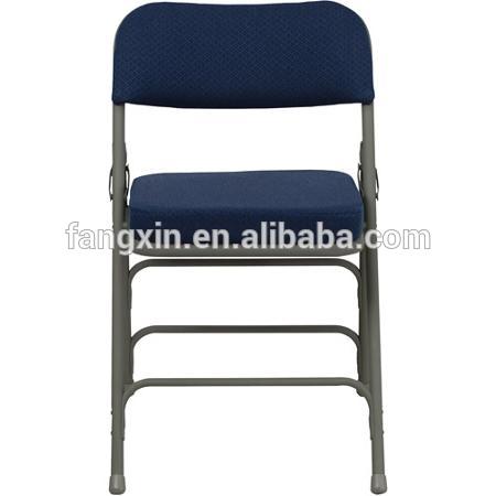 ヘラクレスヒンジ付きファブリックパッド入りの折りたたみ椅子- 4- パック、 ネイビーブルー-金属製椅子問屋・仕入れ・卸・卸売り
