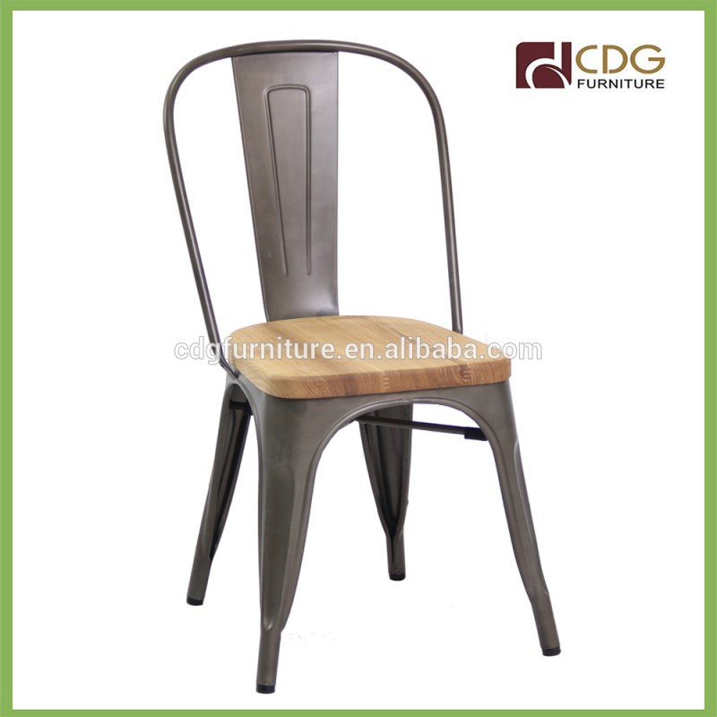 アンティークダイニングルームの金属の椅子木製シート( 618- stw)-金属製椅子問屋・仕入れ・卸・卸売り