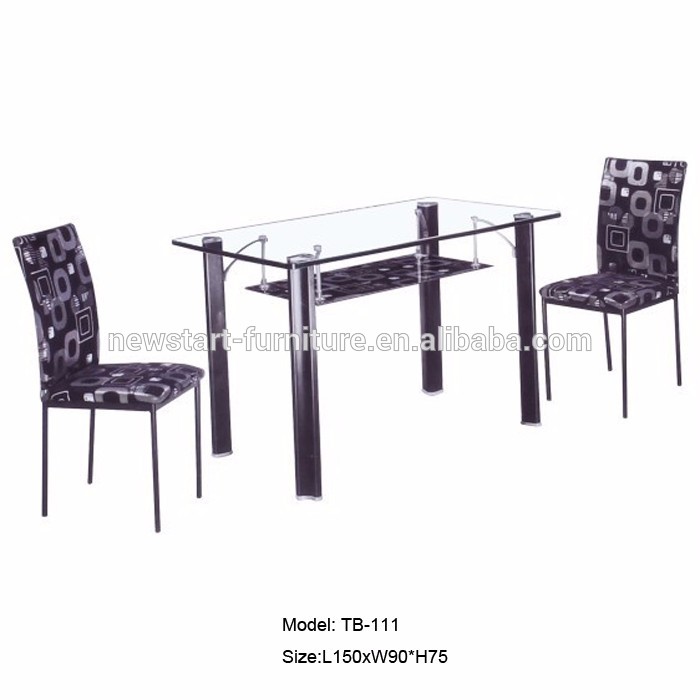 工場卸売透明なガラストップのダイニングテーブルと椅子が-ダイニングルームセット問屋・仕入れ・卸・卸売り