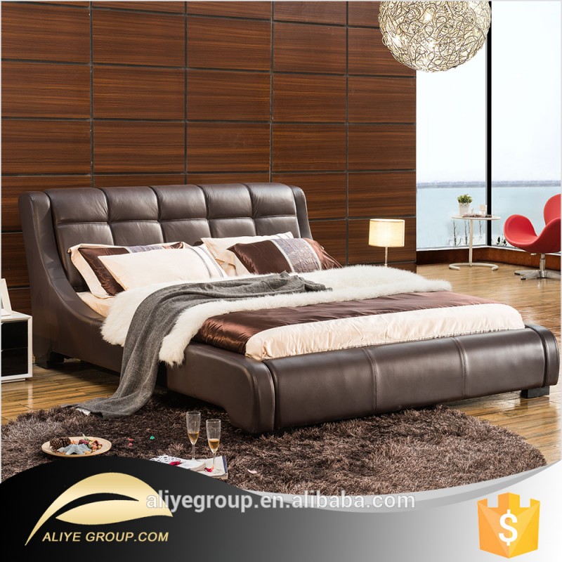 B001-elegant寝室の家具セットと現代の革のベッドセット-リビング用家具セット問屋・仕入れ・卸・卸売り