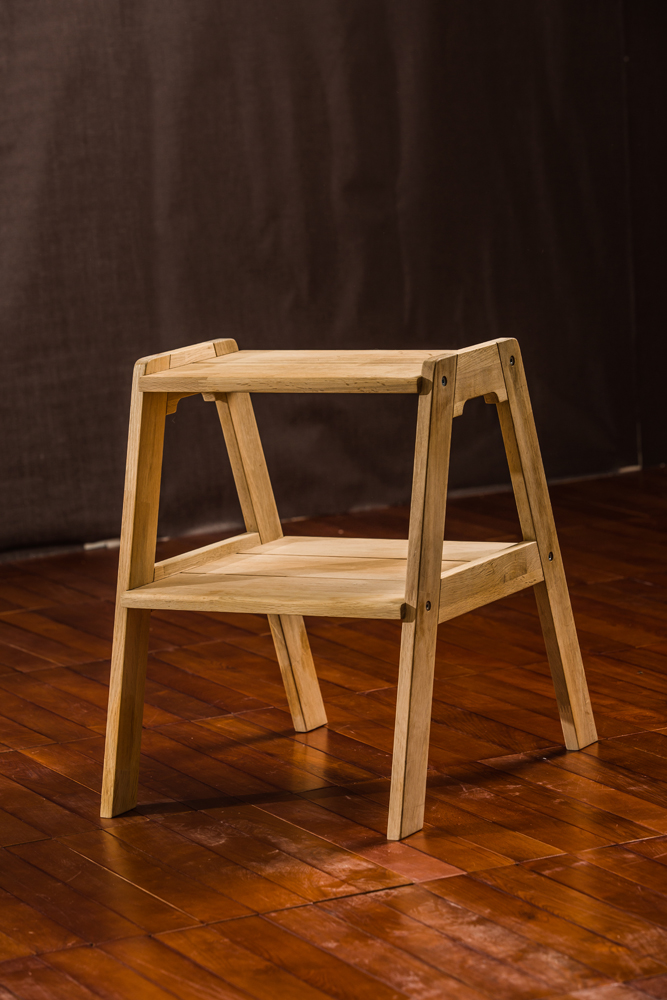 K/d、オーク油を塗った、木製ステップスツール椅子-スツール＆オットマン問屋・仕入れ・卸・卸売り