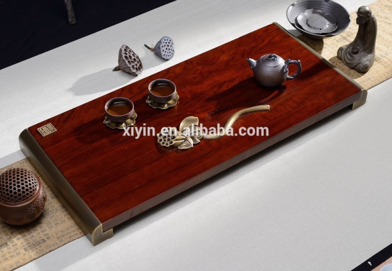 真鍮と木製teapoyローズウッド-コーヒーテーブル問屋・仕入れ・卸・卸売り