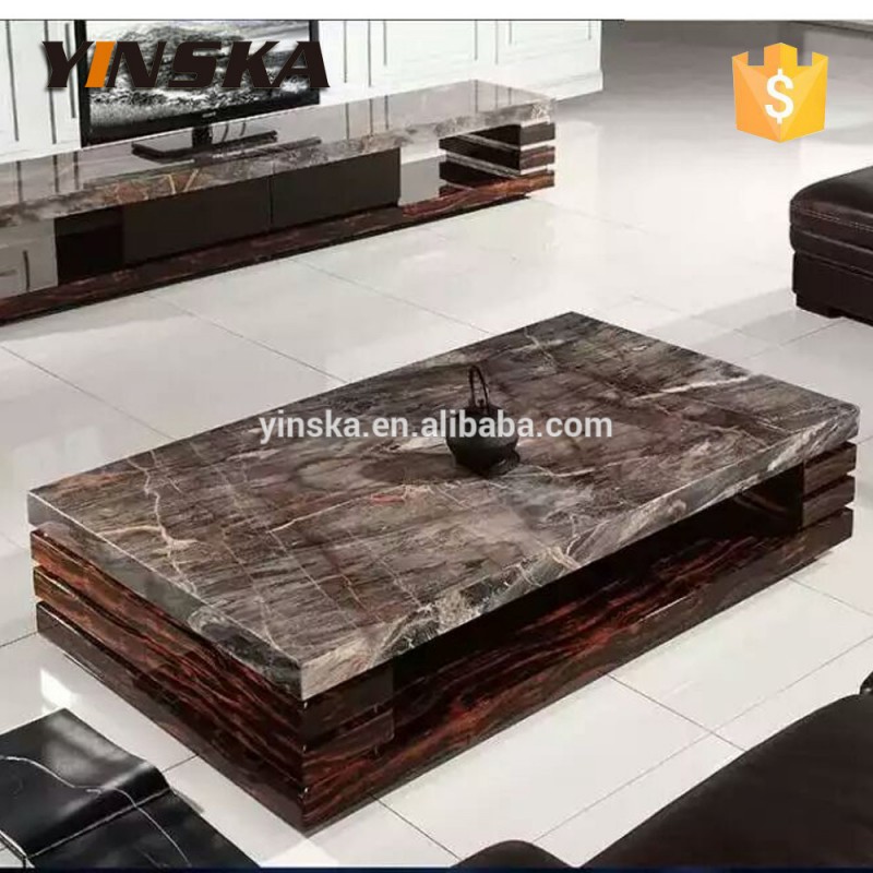 Yinska木製大理石トップのコーヒーテーブル-木製テーブル問屋・仕入れ・卸・卸売り