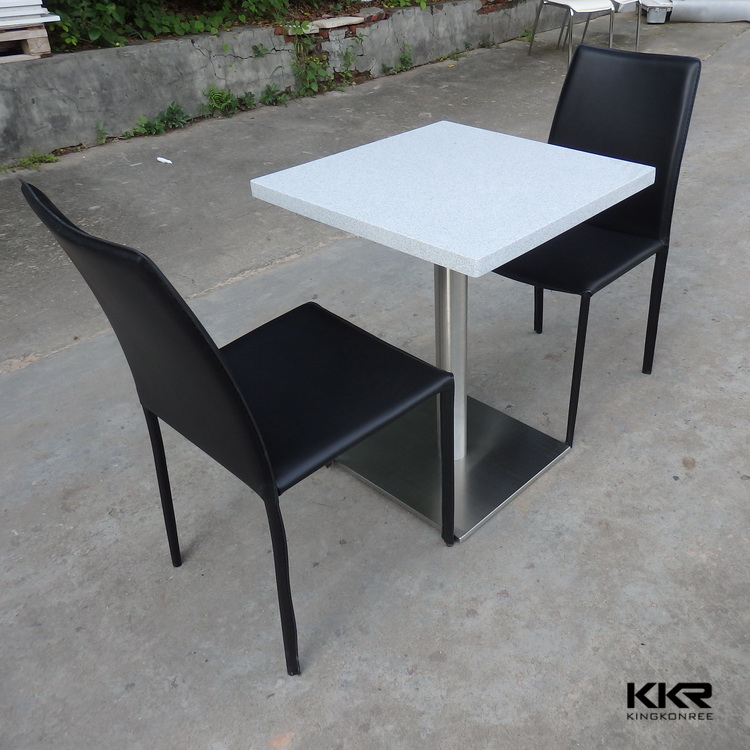 屋外のピクニック抗uv固体表面のコーヒーテーブルと椅子純白の色で-コーヒーテーブル問屋・仕入れ・卸・卸売り