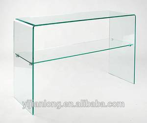 現代的な湾曲した曲げガラスのコンソールテーブル-コーヒーテーブル問屋・仕入れ・卸・卸売り