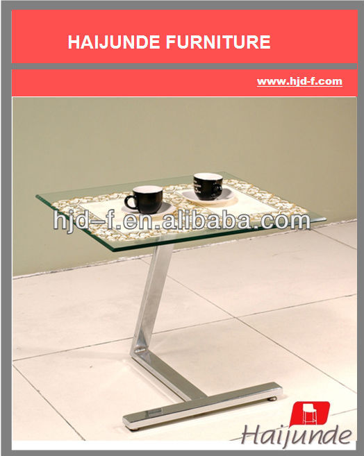 新しいデザイン2014年近代的な強化ガラス金属製のサイドテーブル/強化ガラスサイドテーブル-コーヒーテーブル問屋・仕入れ・卸・卸売り