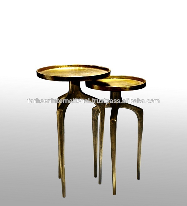 メタルラウンドサイドTable-120440 a、b-コーヒーテーブル問屋・仕入れ・卸・卸売り