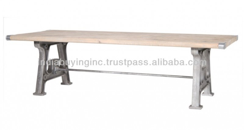 工業用のダイニングテーブルを持つ鋳鉄重いベース-その他折り畳み式家具問屋・仕入れ・卸・卸売り