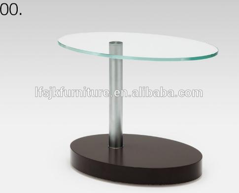 楕円形のガラスのコーヒー/エンド/サイドテーブル-木製テーブル問屋・仕入れ・卸・卸売り