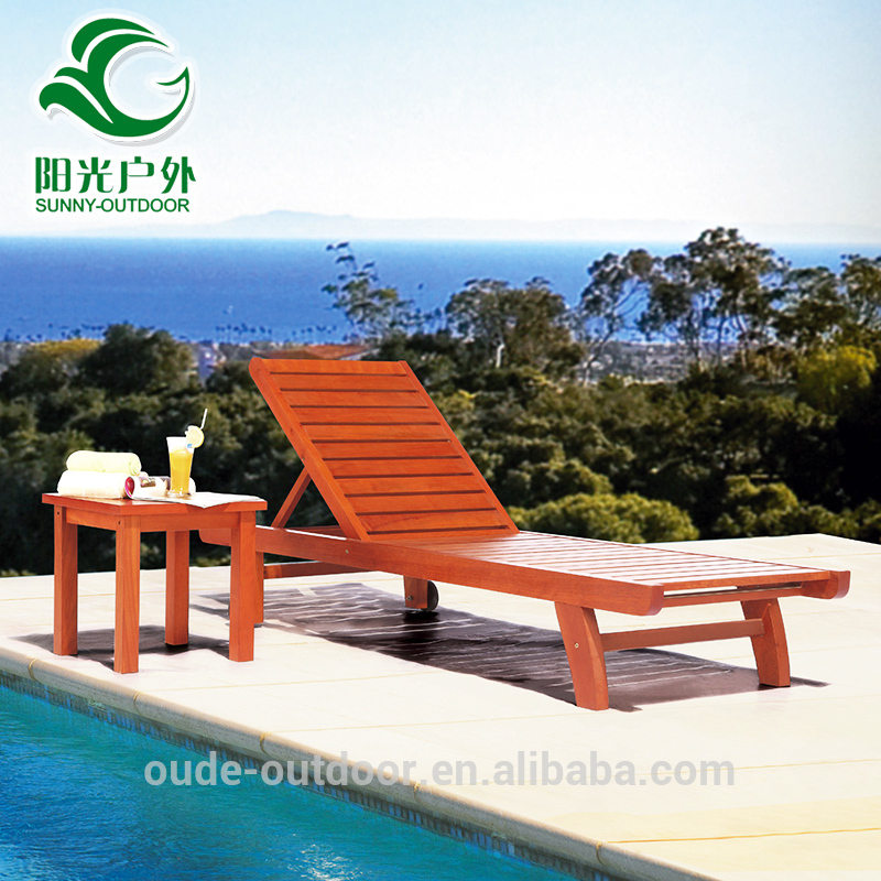 安い価格スイミングプール木製屋外家具ビーチ太陽ベッド-木製椅子問屋・仕入れ・卸・卸売り