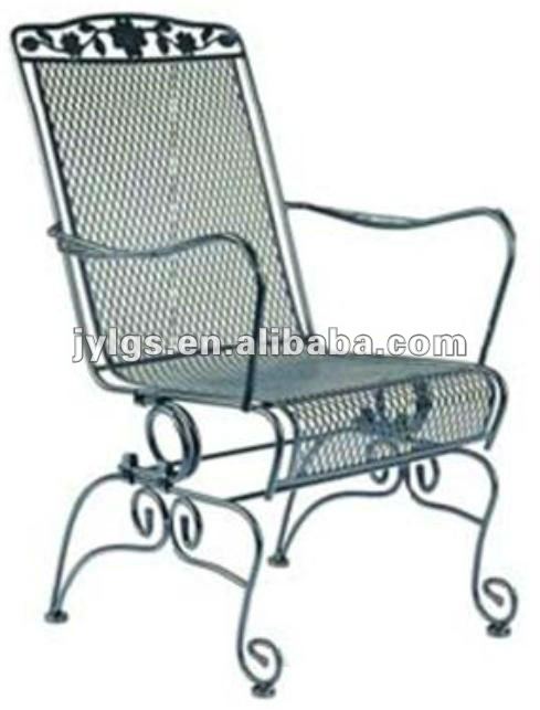 緑のパティオwroght鉄メッシュチェアレジャー春のモーション-金属製椅子問屋・仕入れ・卸・卸売り