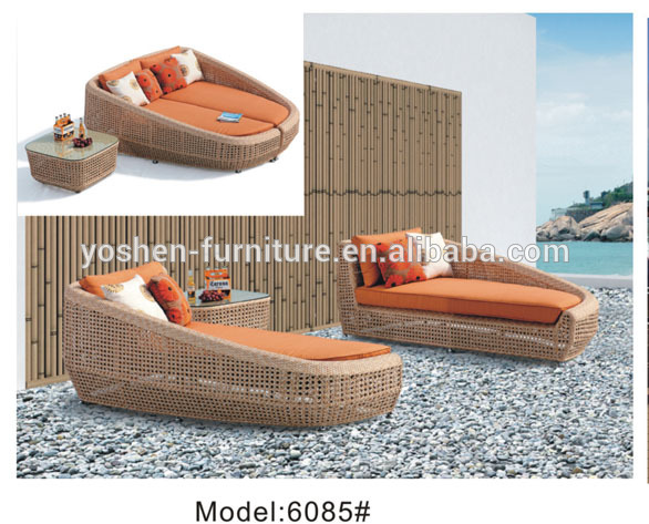 屋外籐家具籐ダブルデイベッドで2シングルdaybeds-籐/枝編み椅子問屋・仕入れ・卸・卸売り