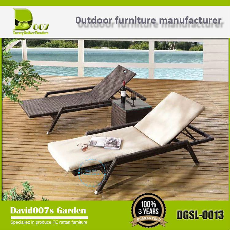 庭屋外家具セットの二つの長椅子ラウンジで腕DGSL-0013-折り畳み椅子問屋・仕入れ・卸・卸売り