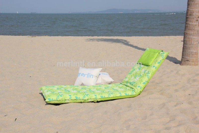 枕付きビーチ折り畳み式の椅子サンラウンジャー-折り畳み椅子問屋・仕入れ・卸・卸売り