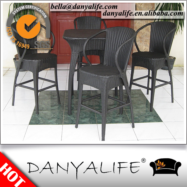 Dybar- d5417danyalife2015新しい屋外樹脂の籐のバーの椅子ハイバック-ガーデンチェア問屋・仕入れ・卸・卸売り