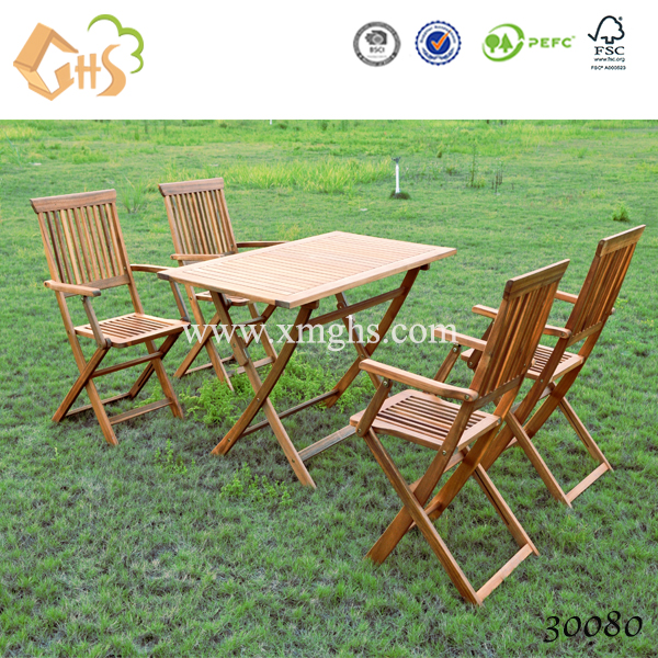 ガーデンスクエアテーブルチークチェアの木材と木材armest側-木製椅子問屋・仕入れ・卸・卸売り