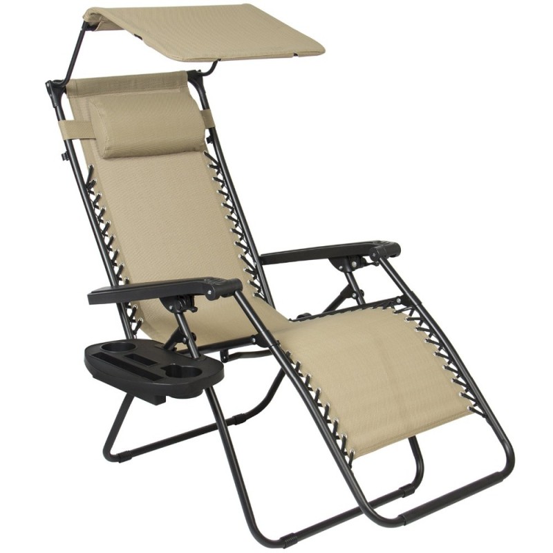 椅子無重力キャノピーシェードラウンジチェアカップホルダーパティオ屋外ガーデン-折り畳み椅子問屋・仕入れ・卸・卸売り