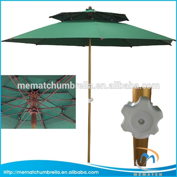 太陽日傘屋外傘アルミ緑色のガラス繊維の庭傘-パラソル、ベース問屋・仕入れ・卸・卸売り