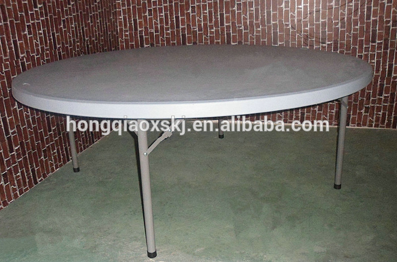 ホワイトグレー色6フィートラウンドテーブル/屋外での使用マルチ- 機能高品質ラウンドテーブル/simpleデザインの大きなディスプレイラウンドテーブル/に応える-折り畳み式テーブル問屋・仕入れ・卸・卸売り