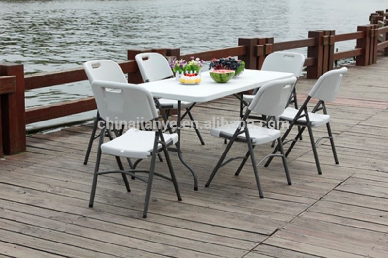 屋外高品質6フィート長方形安い屋外プラスチックのテーブル-折り畳み式テーブル問屋・仕入れ・卸・卸売り