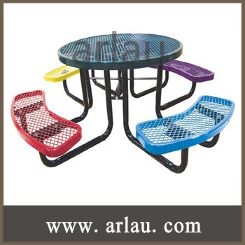 Arlau TB263ラウンドピクニックテーブルベンチ屋外金属テーブル椅子-金属製テーブル問屋・仕入れ・卸・卸売り